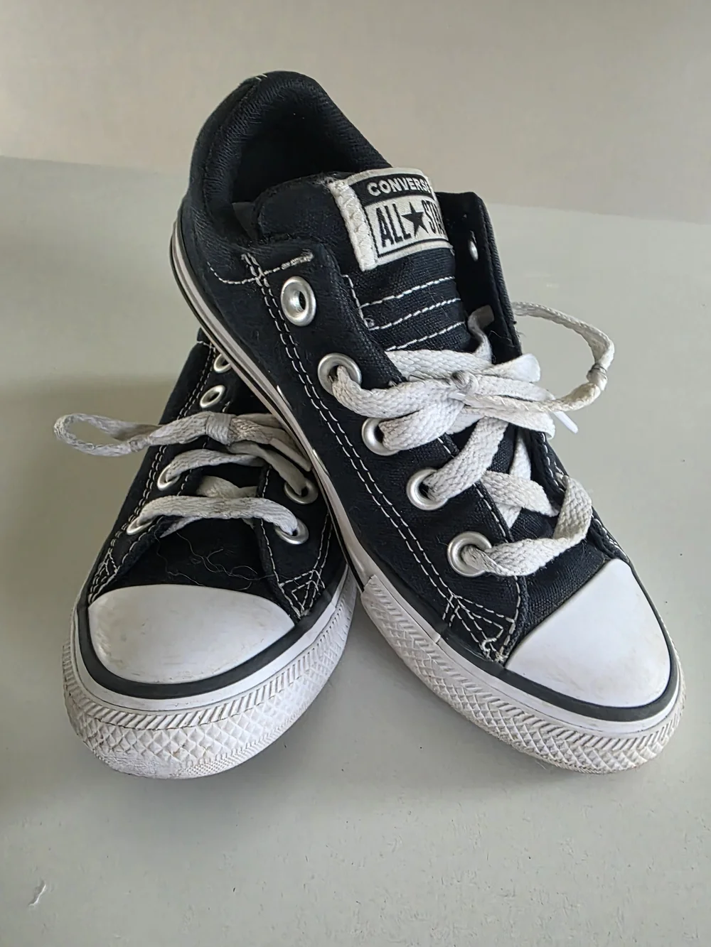 Converse Kids Black and White Low Top Sneakers